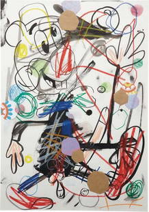 BARRY REIGATE, Untitled, 2000: Untitled, 2000. Signed and dated "Barry Reigate 2000" on the reverse. mixed media on paper 23 1/2 x 16 1/2 in. (59.7 x 41.9 cm) PROVENANCE Paradise Row Gallery, London •