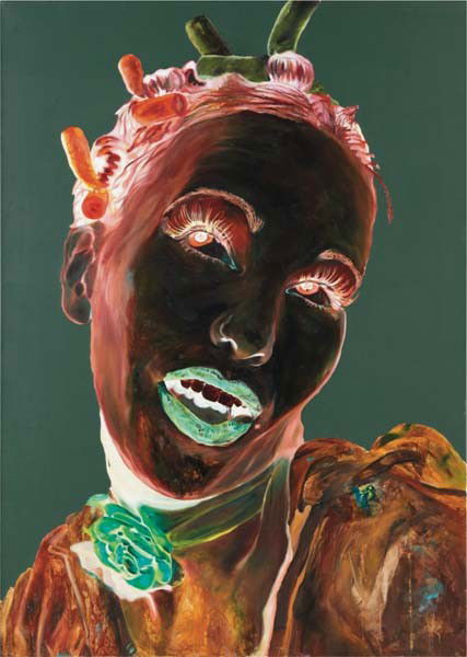 ARTISTS ANONYMOUS, Miss Piggy, 2004-2005: Miss Piggy, 2004-2005. Signed, titled and dated "Miss Piggy, 2004-2005, Artists Anonymous" on the overlap. oil and blackboard paint on canvas 55 x 39 1/2 in. (139.7 x 100.3 cm) PROVENANCE LIGA Galerie