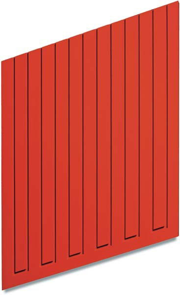 DONALD JUDD, Untitled (1968-76), 1968-1976: Untitled (1968-76), 1968-1976. Signed "Judd" on the reverse. cadmium red paint on wood 20 7/8 x 17 x 2 in. (53 x 43.2 x 5.1 cm) PROVENANCE Susan Sheehan, New York Private collection, Europe Donald Jud