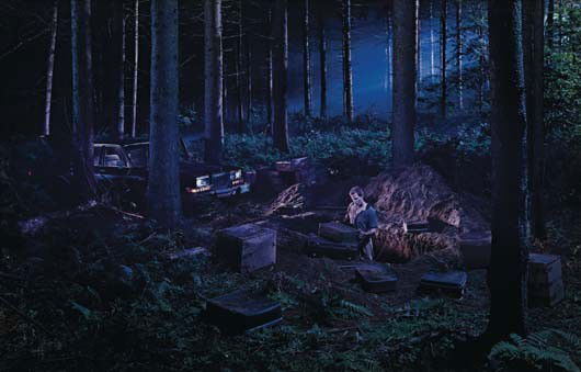 GREGORY CREWDSON, Untitled from Beneath the Roses,: Untitled from Beneath the Roses, 2003. Digital color coupler print, Diasec mounted. 57 x 88 in (144.8 x 223.5 cm) Signed in ink, printed title, date and number 3/6 on a gallery label affixed to the re