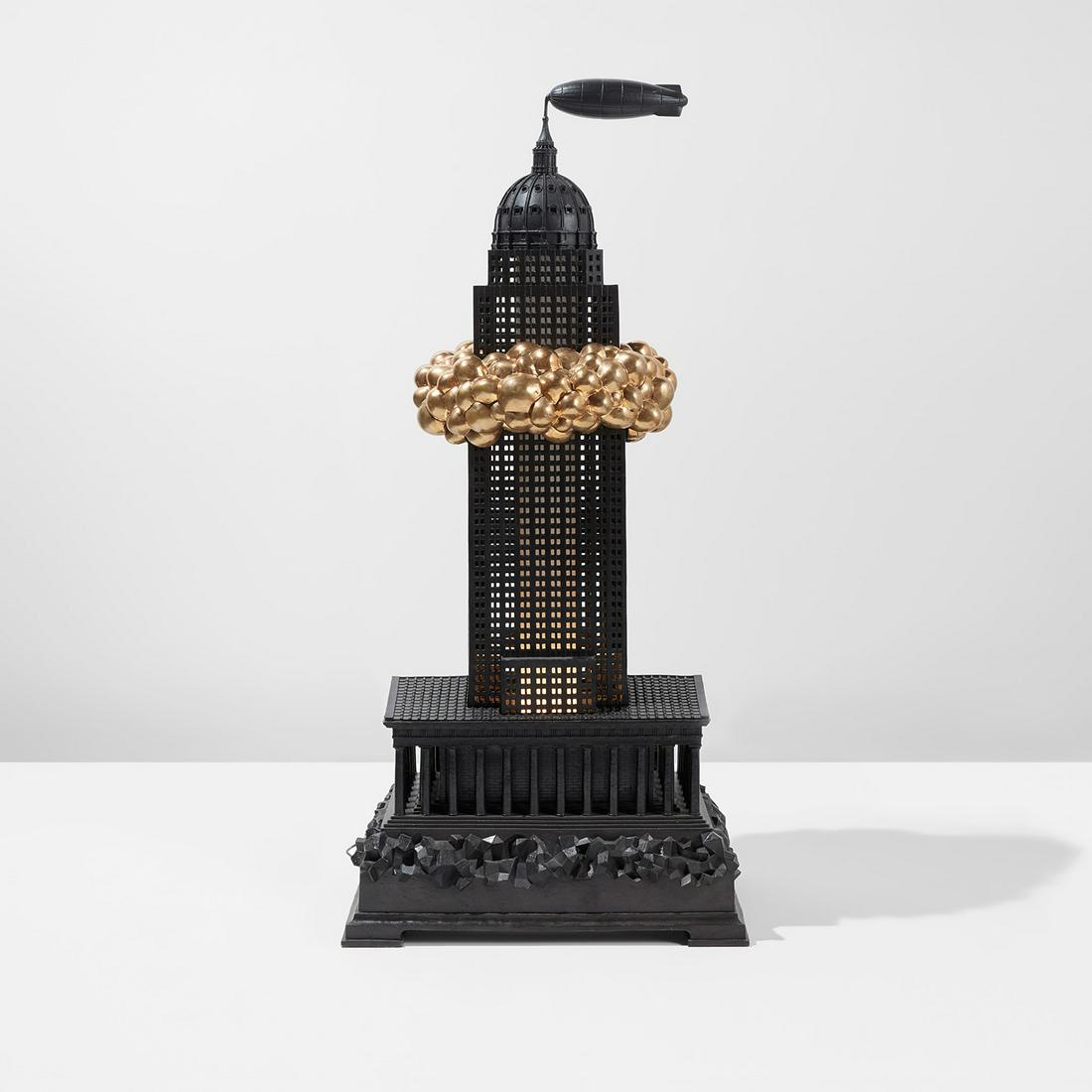 Studio Job: Floor lamp, from the "Robber Baron" series designed 2006, produced 2007 Polished and patinated bronze, glass. 63 in. (160 cm) high Produced by Studio Job, the Netherlands for Moss, New York. Number 2