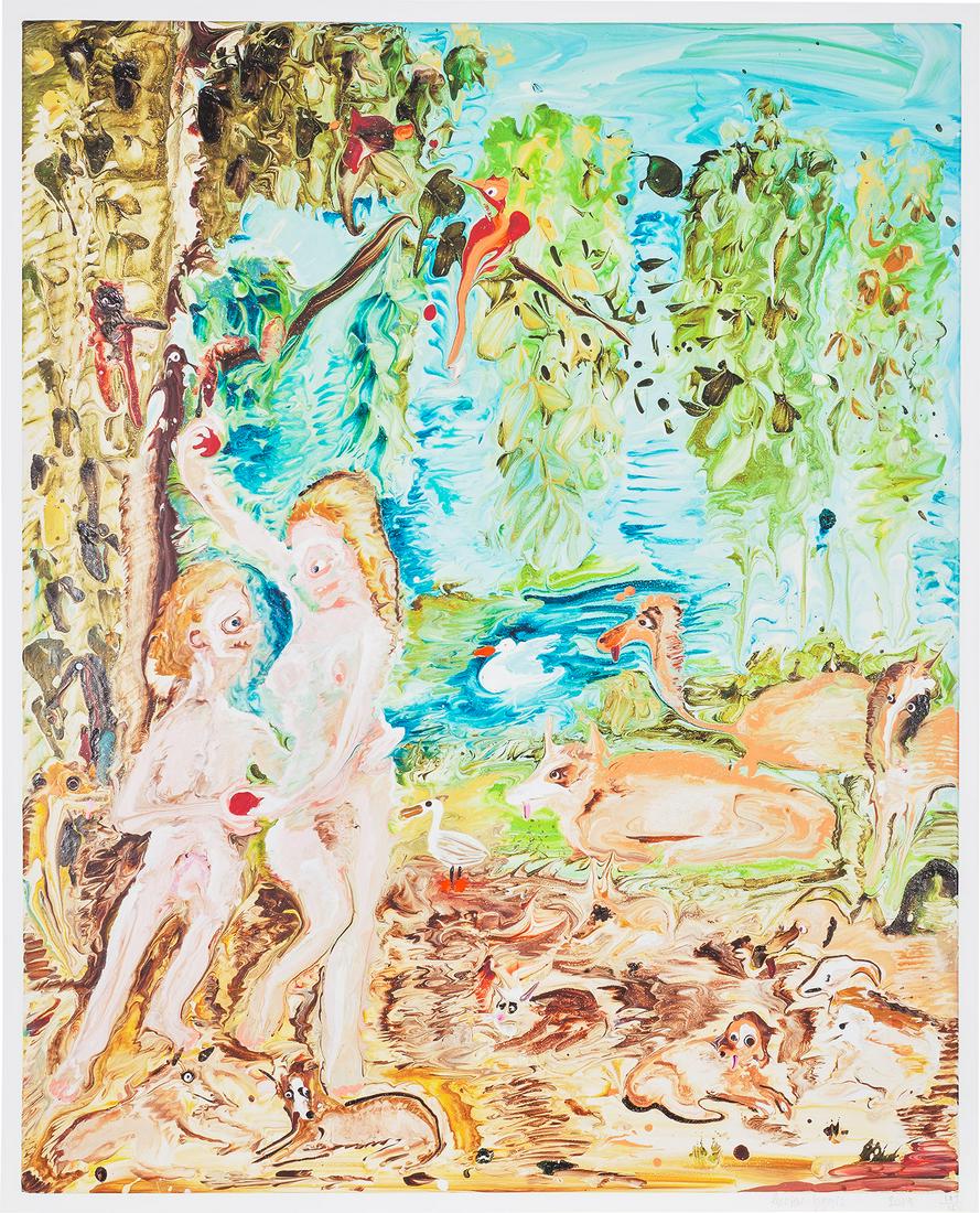 Genieve Figgis: Adam and Eve 2019 Archival inkjet print in colours, on Hahnemühle paper, with full margins. I. 67.5 x 54.1 cm (26 5/8 x 21 1/4 in.) S. 70 x 56.5 cm (27 1/2 x 22 1/4 in.) Signed, dated and numbere