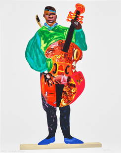 Lubaina Himid: Naming the Money: Kwesi, 2004/2021, from Tate Modern 21 Years Print Portfolio 2021 Screenprint in colours, on Somerset Satin paper, with full margins. I. 72 x 41 cm (28 3/8 x 16 1/8 in.) S. 76 x 60.1