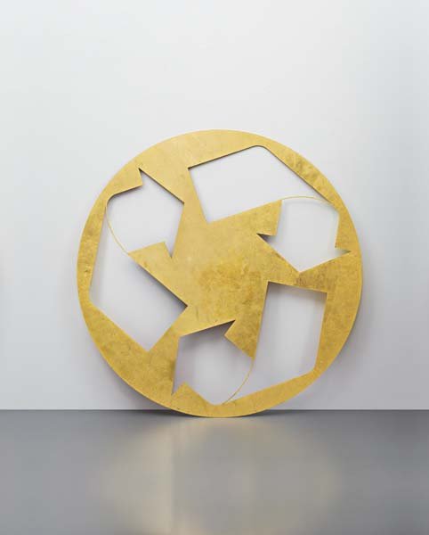 KELLEY WALKER, Untitled, 2007: Untitled, 2007. gold leaf on laser cut steel diameter: 58 in. (147.3 cm) PROVENANCE Paula Cooper Gallery, New York Private Collection