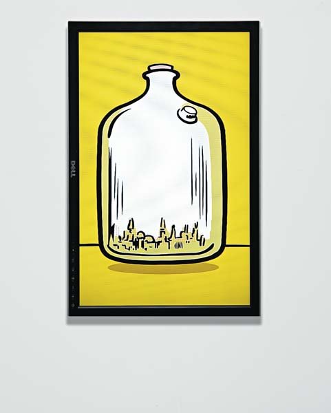 MIKE KELLEY, Animation 6 (baby), 2007: Animation 6 (baby), 2007. 20 minute loop animation on a flat screen monitor with speakers 22 x 14 x 3 in. (55.9 x 35.6 x 7.6 cm) This work is number three from an edition of five, and is accompanied b