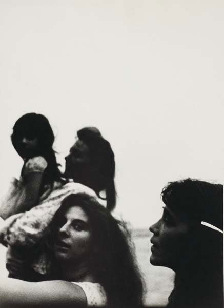 ROBERT FRANK, Mary, Andrea, Barbara Forst and Dody: Mary, Andrea, Barbara Forst and Dody Miller, 1960s. Gelatin silver print. 34.2 × 25.1 cm (13 1/2 × 9 7/8 in) Signed by Mary Frank in pencil on the verso. PROVENANCE Howard Greenberg Gallery, New Yor