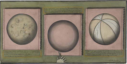 JULIO GALÁN, Untitled, 1983: Untitled, 1983. oil on canvas 23 3/4 x 47 1/8 in. (60.3 x 119.7 cm) Signed and dated "Julio Galán '83" lower right. PROVENANCE Sale: Christie's, New York, The Latin American Sale: Important Paintings