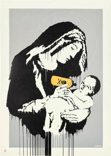 Banksy: Toxic Mary 2004 Screenprint in colours, on wove paper, the full sheet. S. 70 x 50 cm (27 1/2 x 19 5/8 in.) Numbered 484/600 in pencil, an unsigned impression (there was also a signed edition of 150),