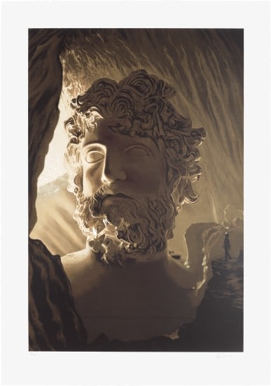 Daniel Arsham: Tropical Cave of Zeus 2021 Screenprint in colours, on cotton paper, with full margins. I. 122.5 x 81.4 cm (48 1/4 x 32 in.) S. 145.9 x 102 cm (57 1/2 x 40 1/8 in.) Signed and numbered 90/199 in pencil