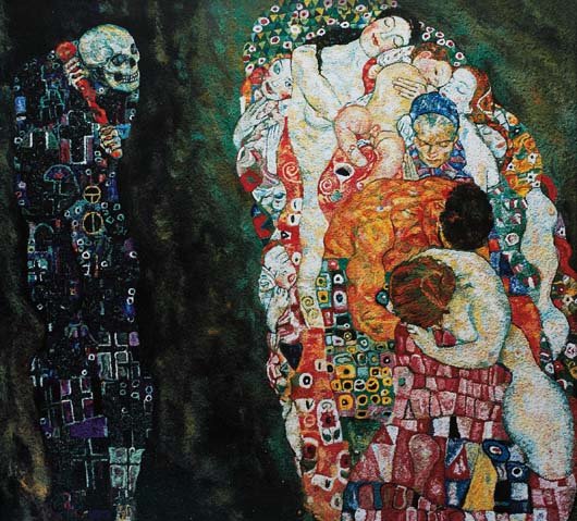 VIK MUNIZ, Death and Life after Gustav Klimt from: Chromogenic print. 70 x 77 1/2 in. (177.8 x 196.9 cm). Signed, dated in ink, printed title, date and number AP 1/4 on a gallery label affixed to the reverse of the flush-mount. One from an edition of