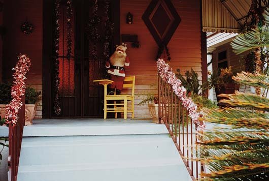 WILLIAM EGGLESTON, Untitled (Santa Claus Figure on: Chromogenic print, printed 2001. 12 1/8 x 17 3/4 in. (30.8 x 45.1 cm). Signed in ink in the margin; titled, dated and numbered 1/2 in an unidentified hand, in ink, within The Eggleston Artistic Trust