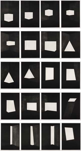 JAMES TURRELL, First Light, 1989-90: The complete set of 20 etching and aquatints, on Zerkall paper, with full margins, all signed, numbered 3/30 and all but one annotated `A1-A5,' `B1-B3,' `C1-C4,' `D1-D4,' and `E1-E3' respectively in p