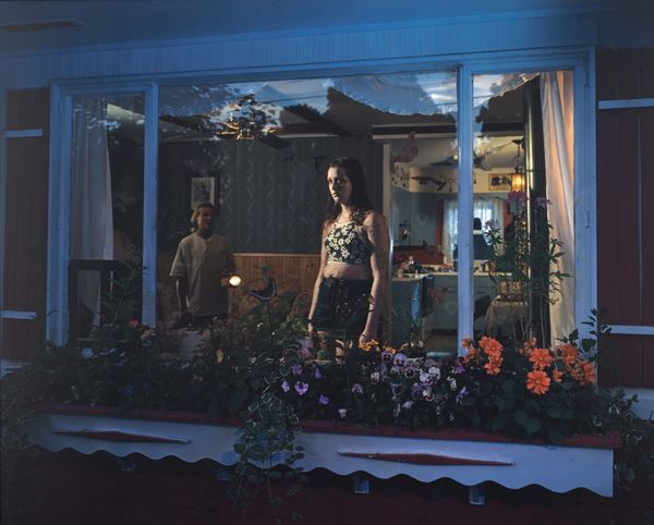 GREGORY CREWDSON (b. 1962) Untitled (Girl at: GREGORYCREWDSON(b. 1962)Untitled (Girl at Window) Twiglight Series.Signed "Gregory Crewdson" on a label adhered to the rever