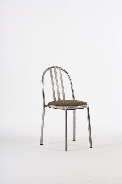 ROBERT MALLET-STEVENS Stacking chair, ca. 1: ROBERTMALLET-STEVENSStacking chair, ca. 1926Chrome-plated tubular steel, flat steel, fabric32 1/4