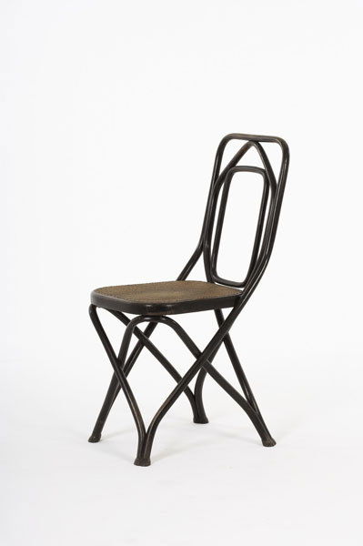 AUGUST THONET Side chair, model no. 51, ca.: AUGUSTTHONETSide chair, model no. 51, ca. 1890Designed ca. 1883-1885, manufactured by Thonet, Vienna, Austria; bent beech wo