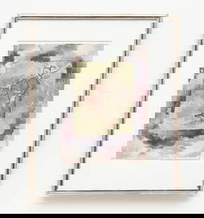 192: SANDRO CHIA (b. 1946) Self Portrtait. Signed : SANDROCHIA(b. 1946)Self Portrtait.Signed on the lower right. Etching with watercolor.13 x 9 ½ in. (33 x 24.1 cm).This work is unique.