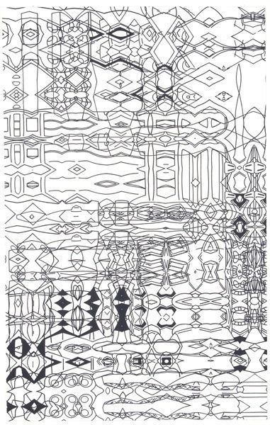 370: CARL FUDGE Untitled. Signed and dated "Carl : CARLFUDGEUntitled.Signed and dated "Carl Fudge 2000"on the reverse. Ink on paper.19 x 30 in. (48.3