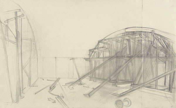 RACKSTRAW DOWNES b. 1939 Chinati West Building,