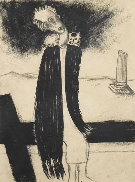 ENZO CUCCHI b. 1950 Il Funerale, 1981 Charcoa: ENZOCUCCHIb. 1950Il Funerale, 1981Charcoal and graphite on paper.16 x 11 ¾ in. (40.6 x 29.8 cm).</