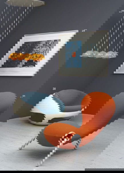 MARC NEWSON b. 1963 "Embryo" chair, designed: MARCNEWSONb. 1963"Embryo" chair, designed 1988Felt, steel, aluminum, foam. Manufactured by Cappellini, Italy.