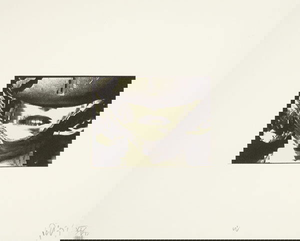 ROBERT LONGO b. 1953 Johnny Mnemonic, 1995 P: ROBERTLONGOb. 1953Johnny Mnemonic, 1995Photolithograph.8 x 10 in. (20.3 x 25.4 cm).