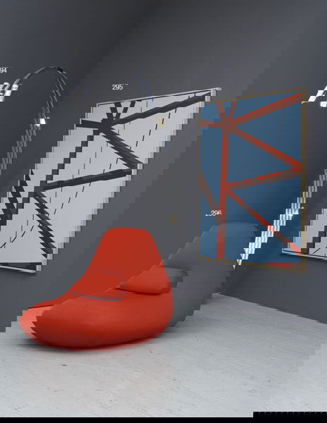 ANTONIO ROSSIN b. 1940 "Colorstones" lounge c: ANTONIOROSSINb. 1940"Colorstones" lounge chair, ca. 1969Injection molded polyurethane foam, fabric. Manufactured by VOM, Ita