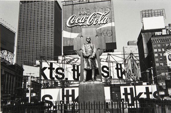 LEE FRIEDLANDER b. 1934 Father Duffy, Times Sq: LEEFRIEDLANDERb. 1934Father Duffy, Times Square, New York City, 1974Gelatin silver print, printed 1980s.