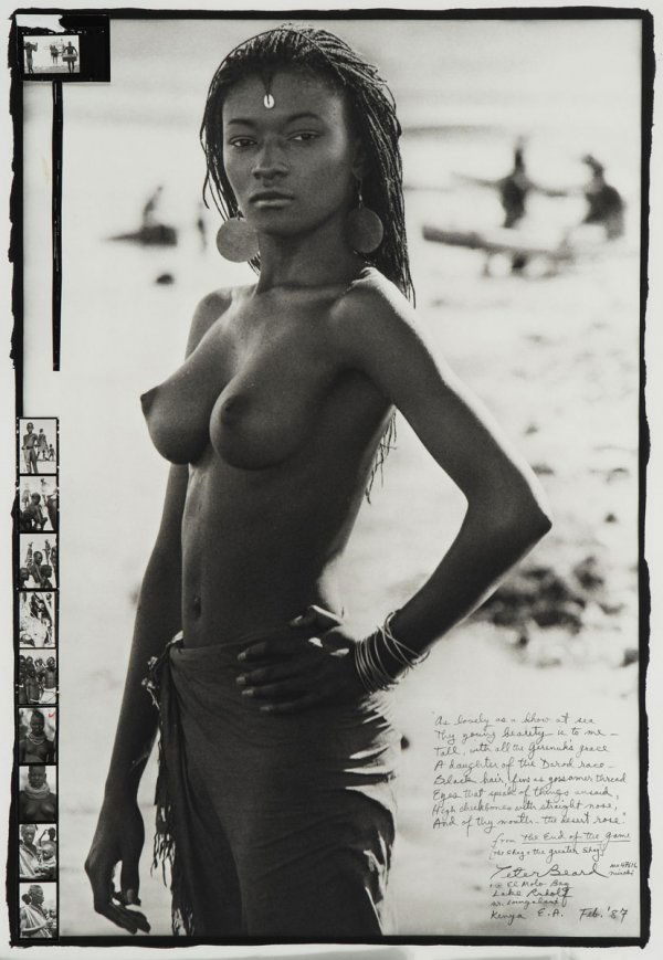 PETER BEARD b. 1938 El Molo Bay, Princess Loin: PETERBEARDb. 1938El Molo Bay, Princess Loingalaire, Lake Rudolf, Kenya, 1987Platinum print with gelatin silver print collage