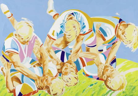 NORBERT BISKY b. 1970 Das Klaren wir unter uns: NORBERTBISKYb. 1970Das Klaren wir unter uns I, 2001Oil on canvas.74 ¾ x 106 in. (189.9 x 26