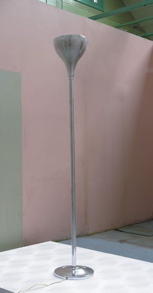 ROBERT MALLET-STEVENS 1886-1945 Torchère: ROBERTMALLET-STEVENS1886-1945Torchère, ca. 1934Chrome-plated metal.68 ¾ in. (174.5 c