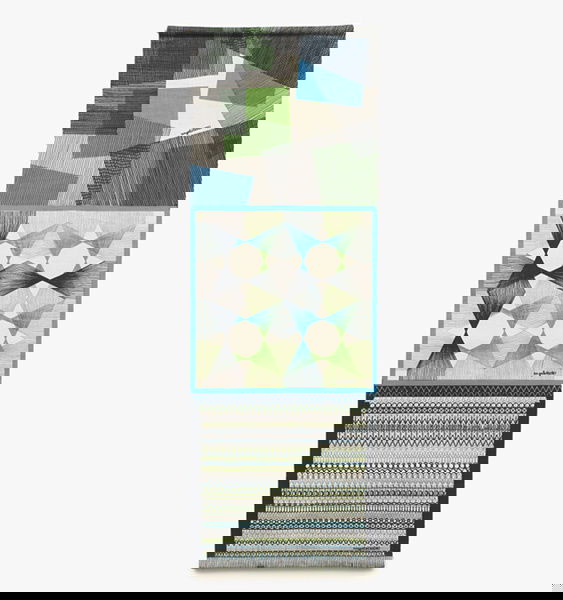 ANGELO TESTA b. 1918-1984 Wall hanging, ca. 1: ANGELOTESTAb. 1918-1984Wall hanging, ca. 1965Silkscreened fabric. With the printed signature "angelo testa" three times.