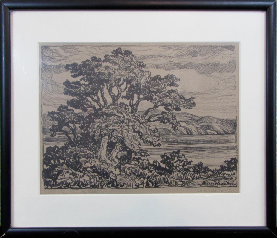 Birger Sandzen, lithograph, "The Friendly Lake", 1929 (1 of 4)