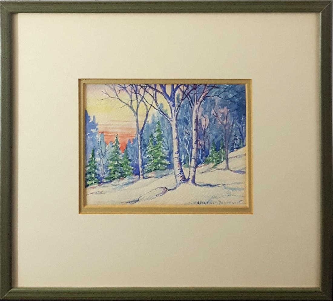 Malm-Dahlquist, Alba - trees in snow, watercolor (1 of 4)