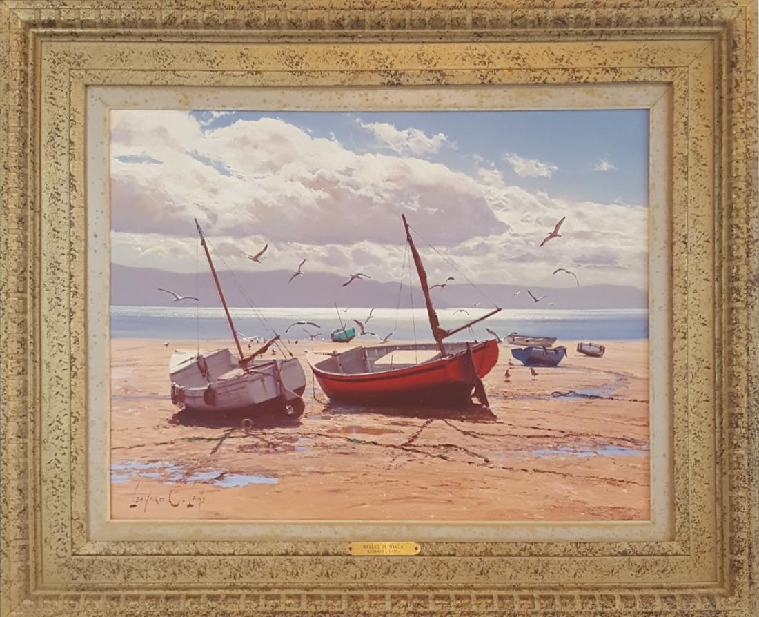 Lane, Leonard - "Ballet of Wings" oil on canvas (1 of 2)