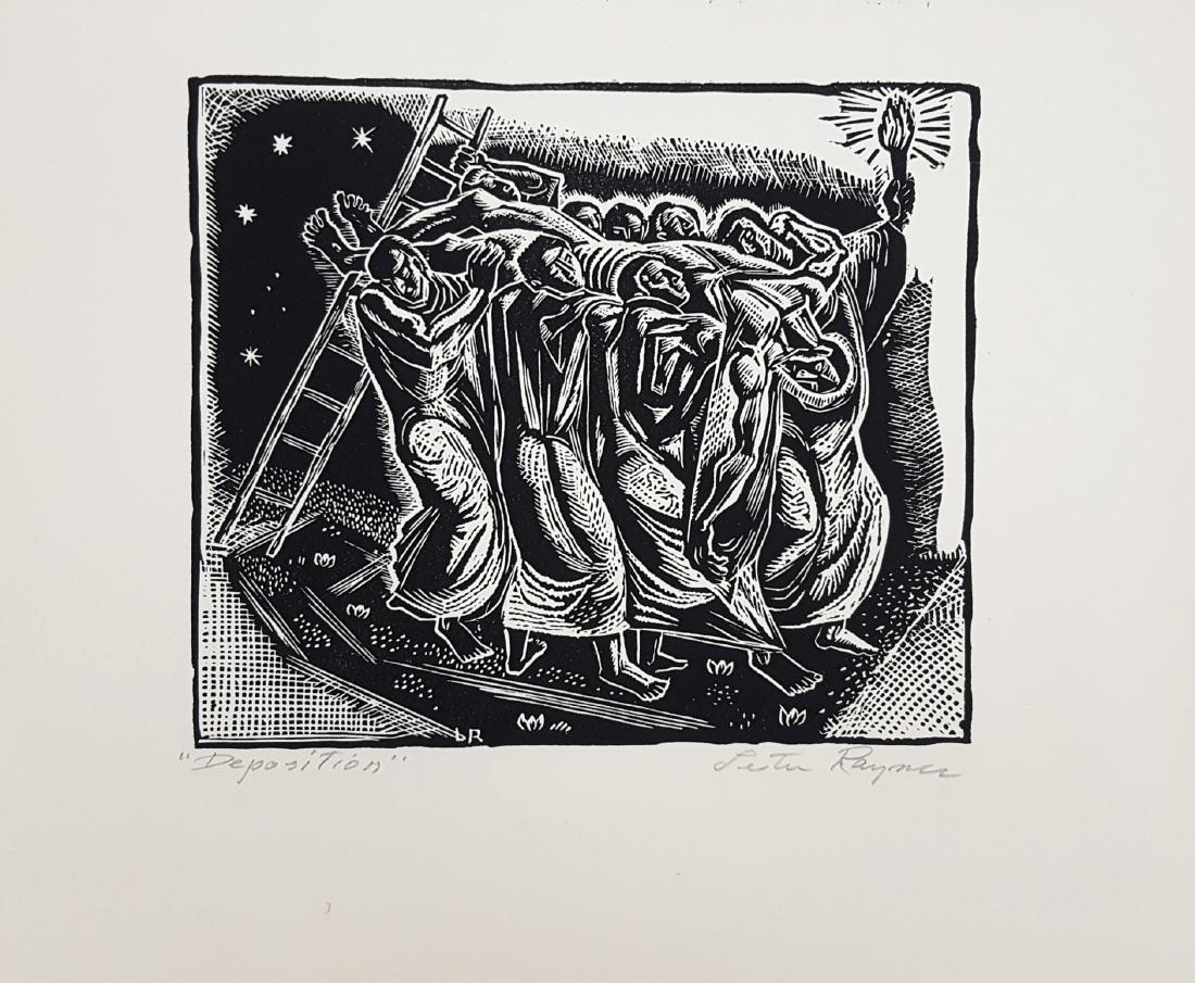 Raymer, Lester - "Deposition" linoleum cut (1 of 4)