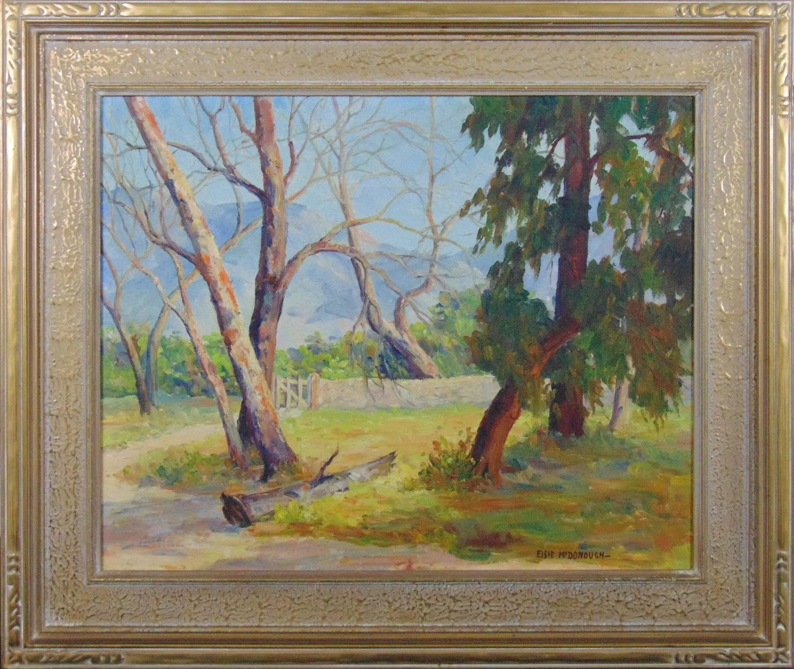 McDonough, Elsie, oil on board, 16x20, good: "Topango Canyon", signed "Elsie McDonough