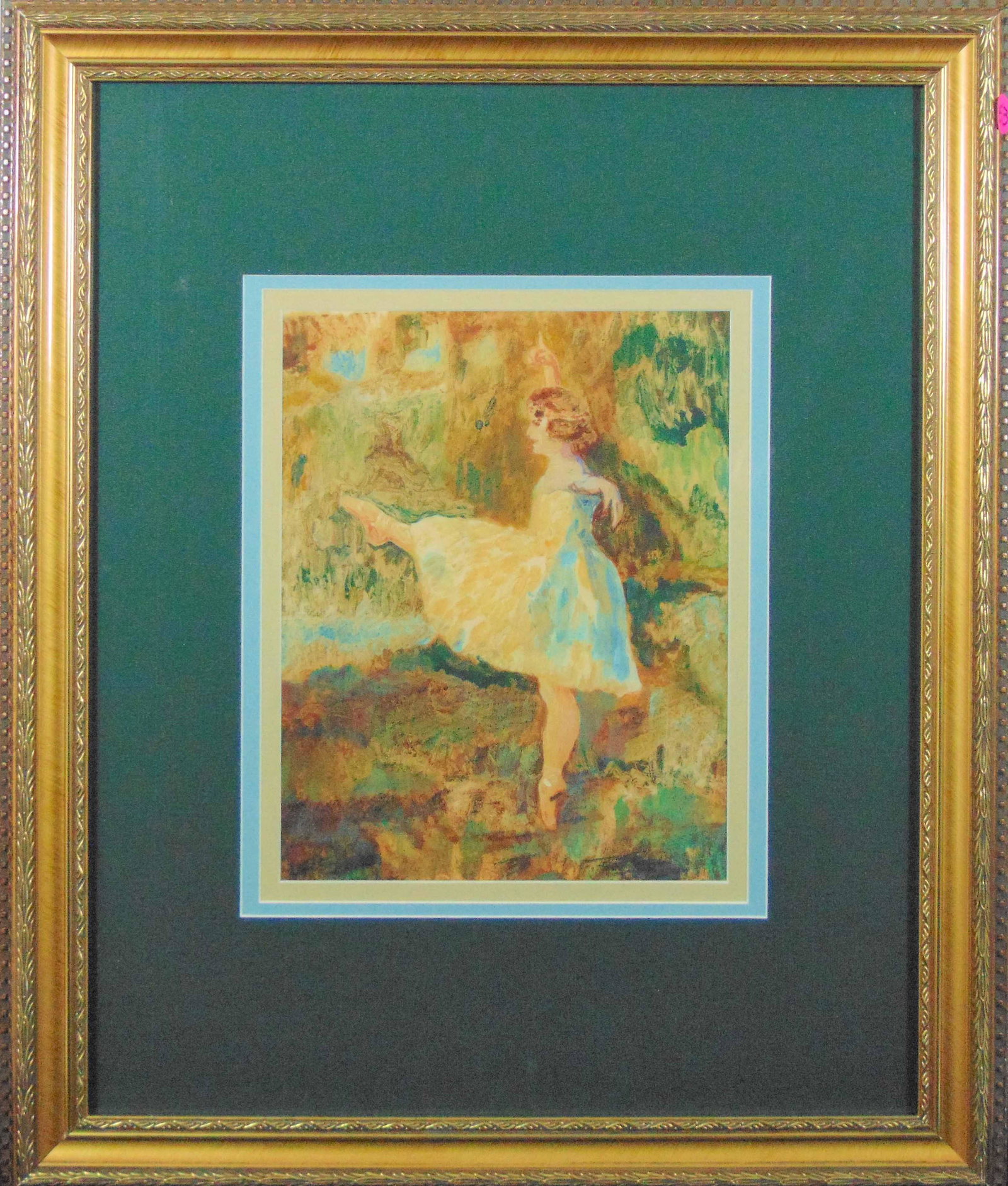Ramus, Charles F, watercolor, 10.75x8.25, good: ballerina, signed on mat taped to back