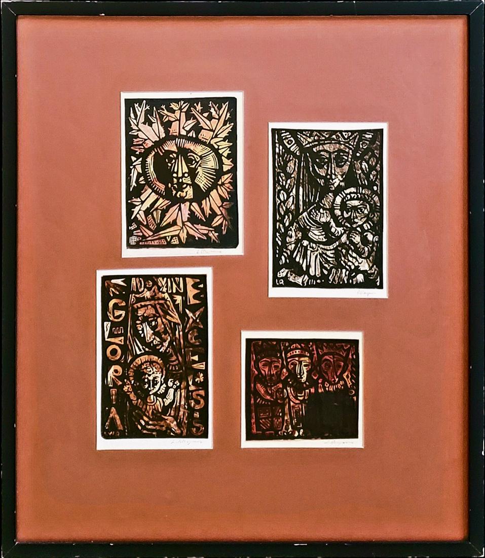 Raymer, Lester - linoleum cuts, good condition, (1 of 7)