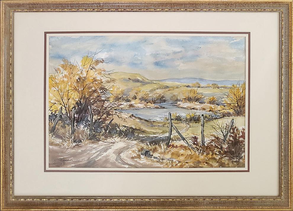 Peterson,  Carl - watercolor, good condition, 16x23.5. (1 of 3)