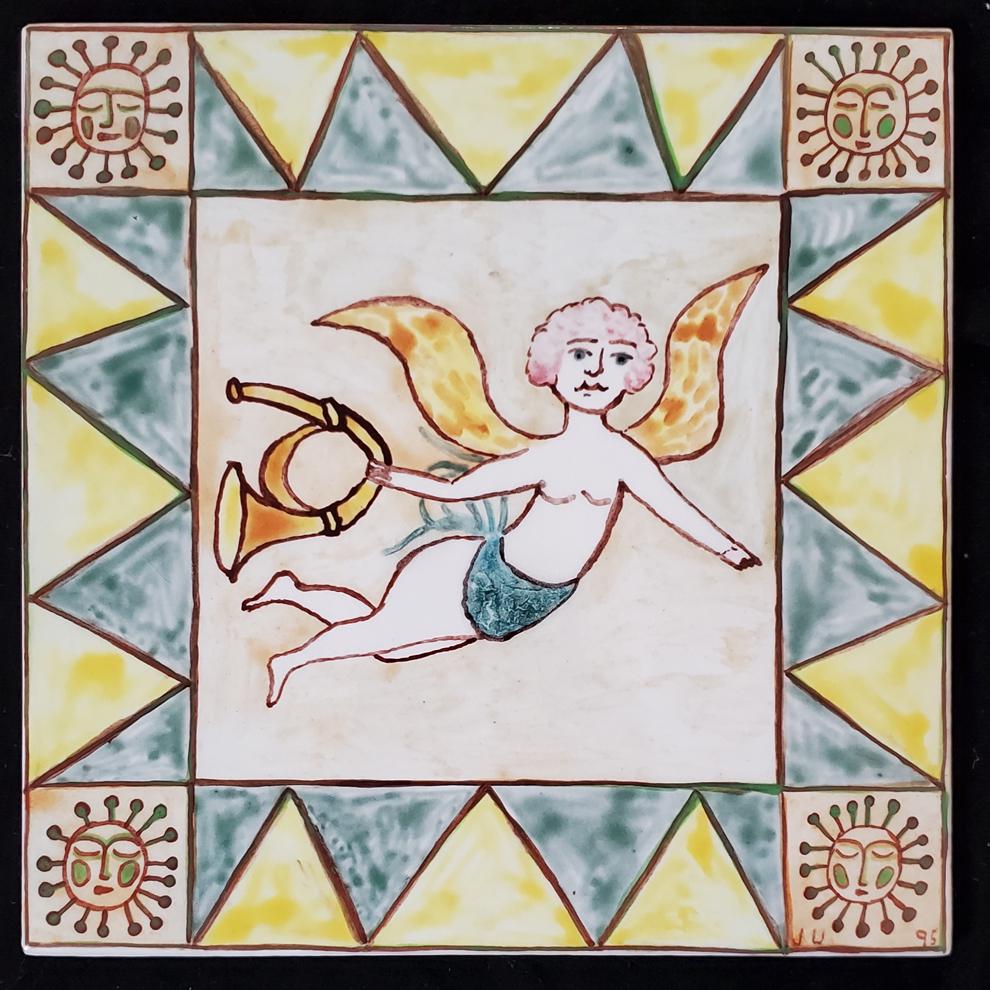 Unruh, Julie - ceramic, good condition, 8x8x.25. (1 of 3)