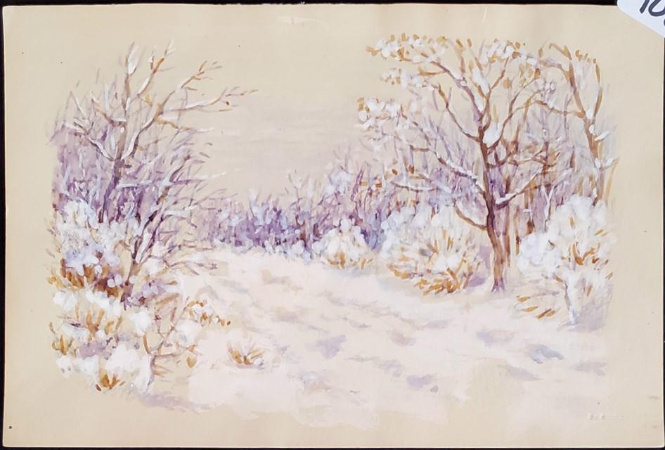 Johnson, Joseph - watercolor, fair condition, faded and (1 of 2)