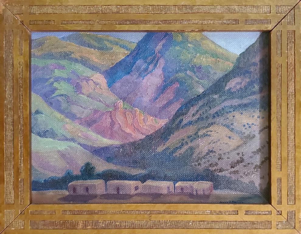 In the Canyon - Keener, Anna: Keener, Anna, oil on board, signature: Anna E Keener lower right, "In the Canyon", image dimensions:12.75 x 14.75, total dimensions:13.5 x 17.5 x .75, weight:2lb