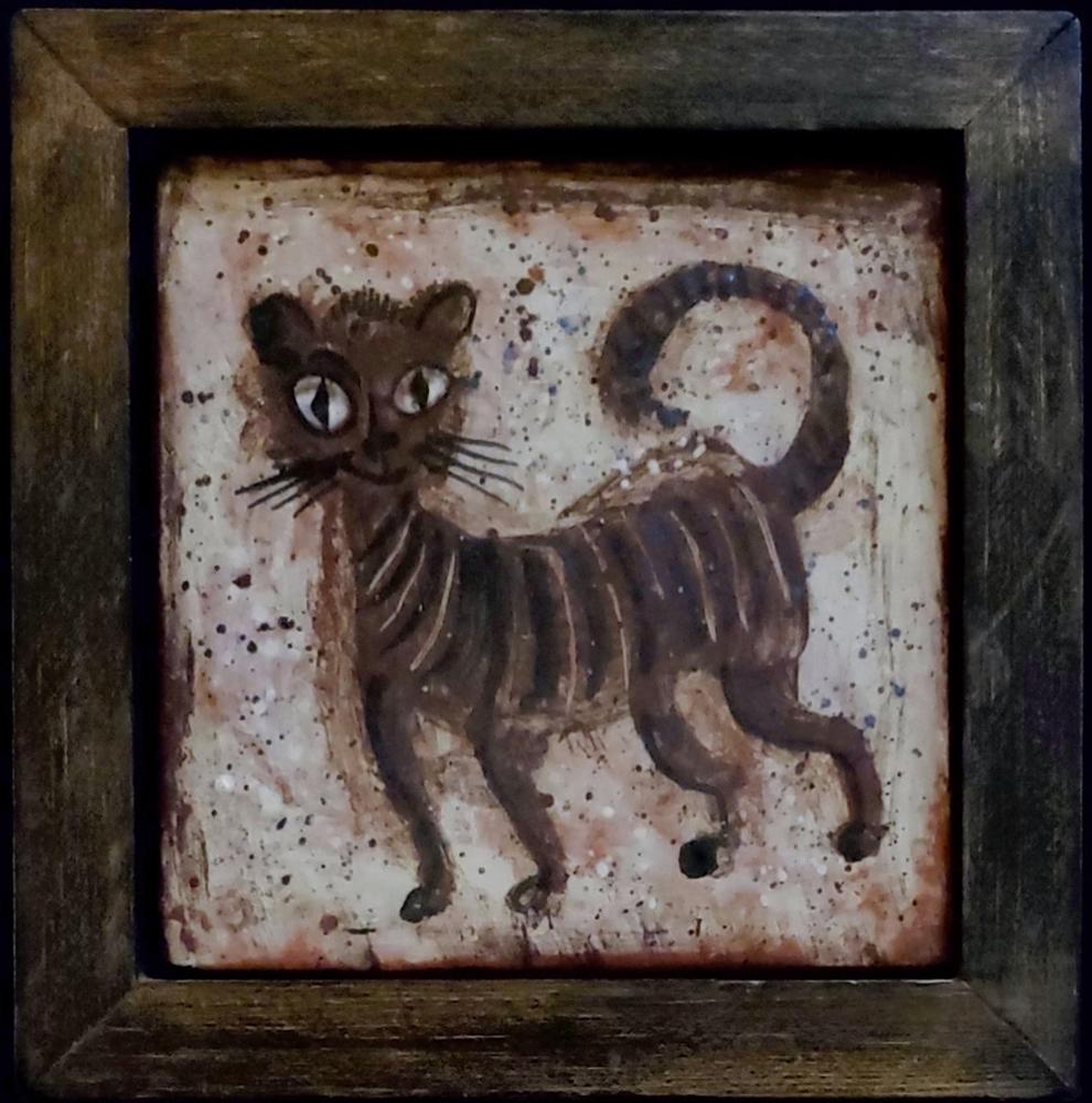 Cat - Raymer, Lester: Raymer, Lester, ceramic tile, signature: , Cat, image dimensions:, total dimensions:, weight:lb