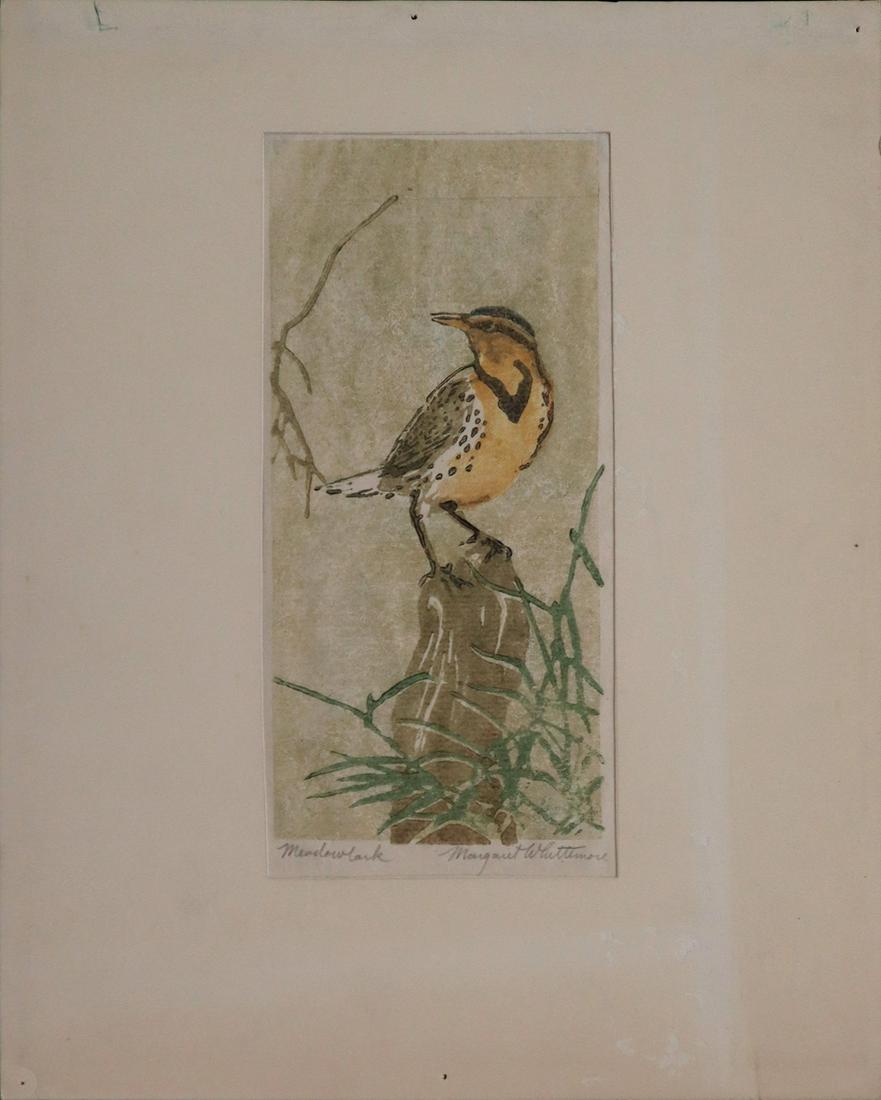 Margaret Whitemore, colored wood cut, (1 of 4)