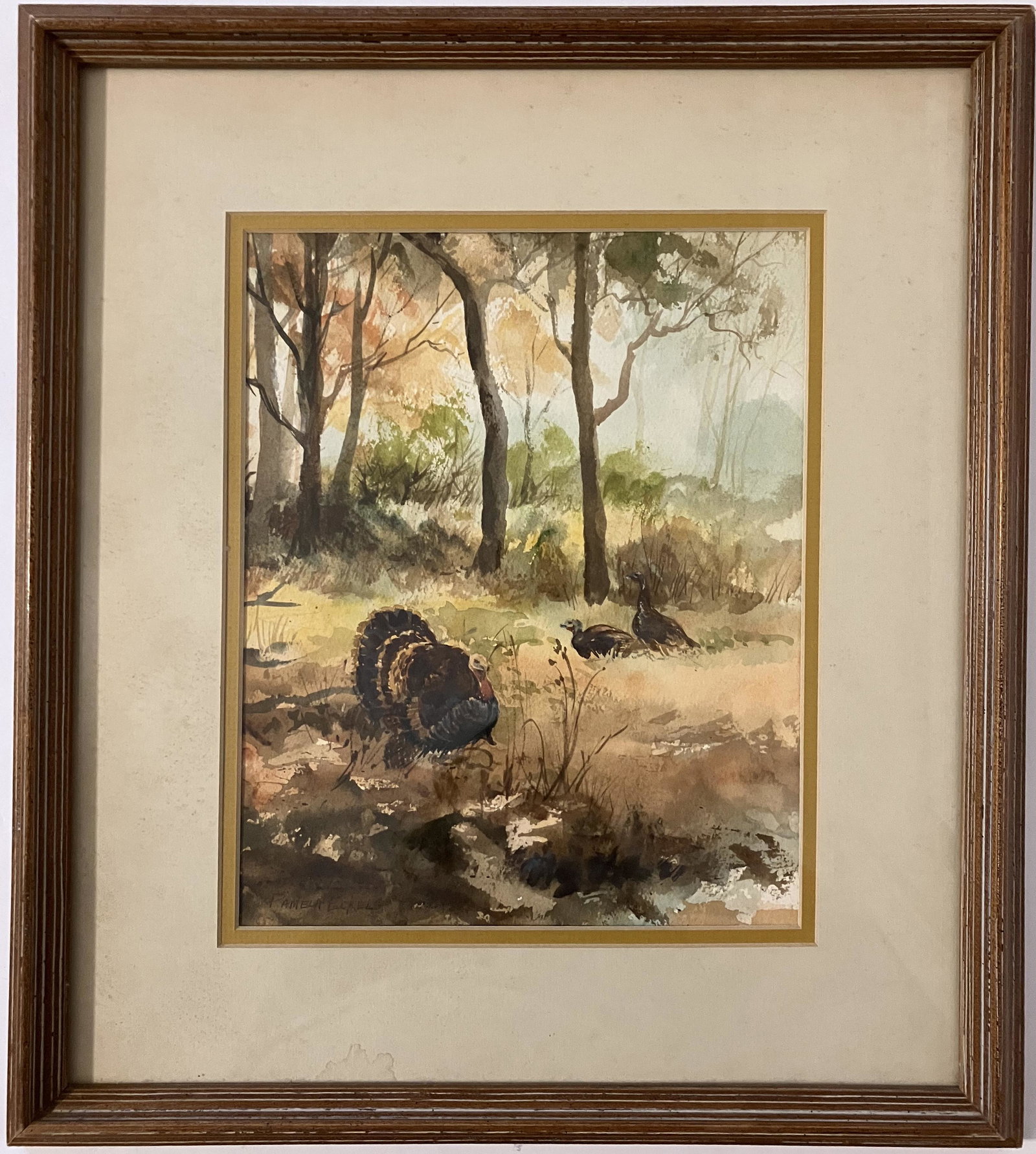 Echel, Pamela  "Turkey Talk" watercolor (1 of 3)