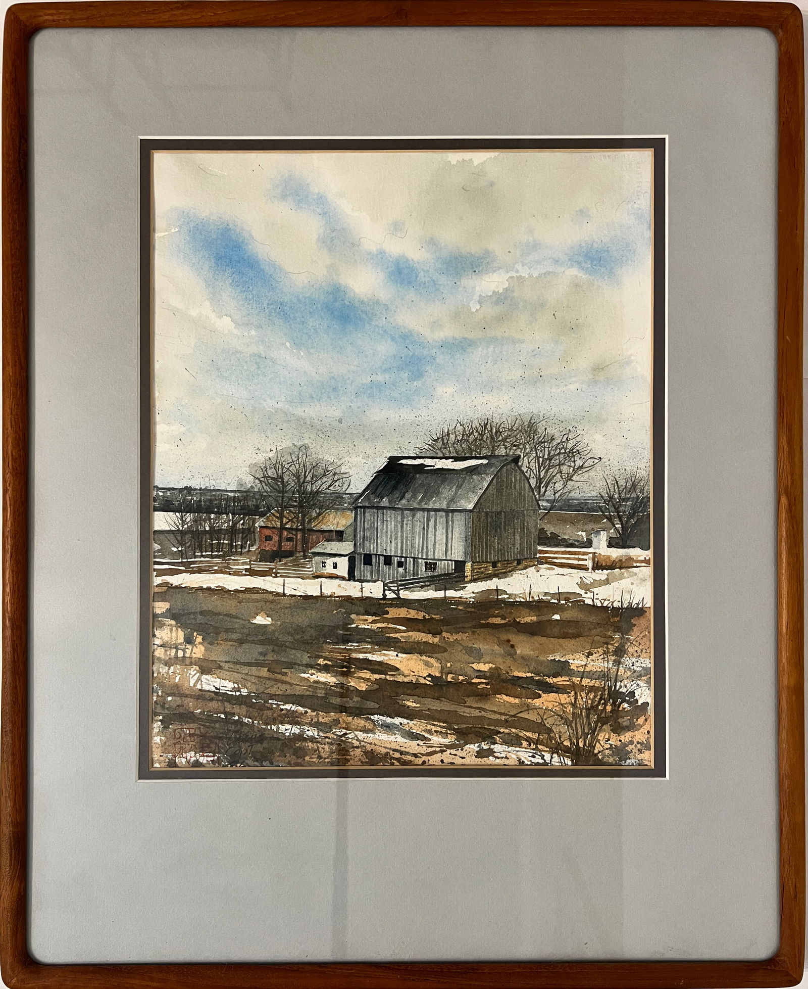 Copt, Louis (1949- ) watercolor, untitled barn,1986 (1 of 4)