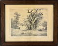 Rogers, Charles (1911-1987) lithograph, " Sentinel at the Lake"