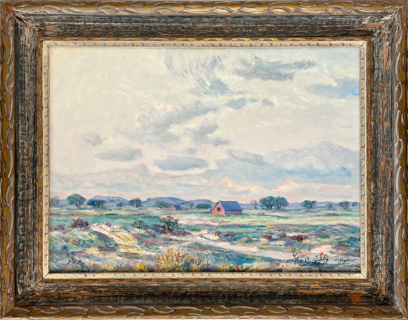 Rogers, Charles (1911-1987) "Gentle Prairie" oil on board (1 of 6)