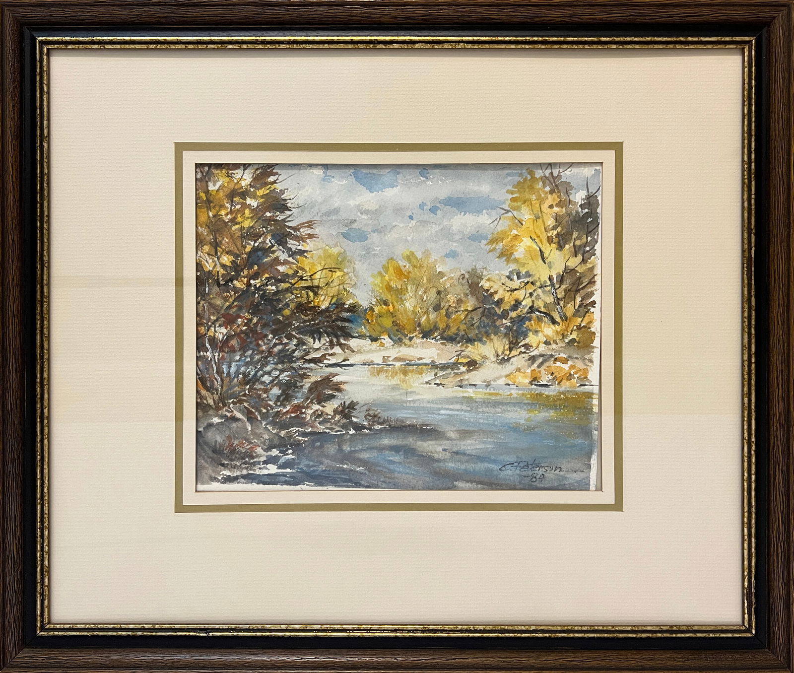Peterson, Carl untitled fall river, 1980 watercolor (1 of 4)