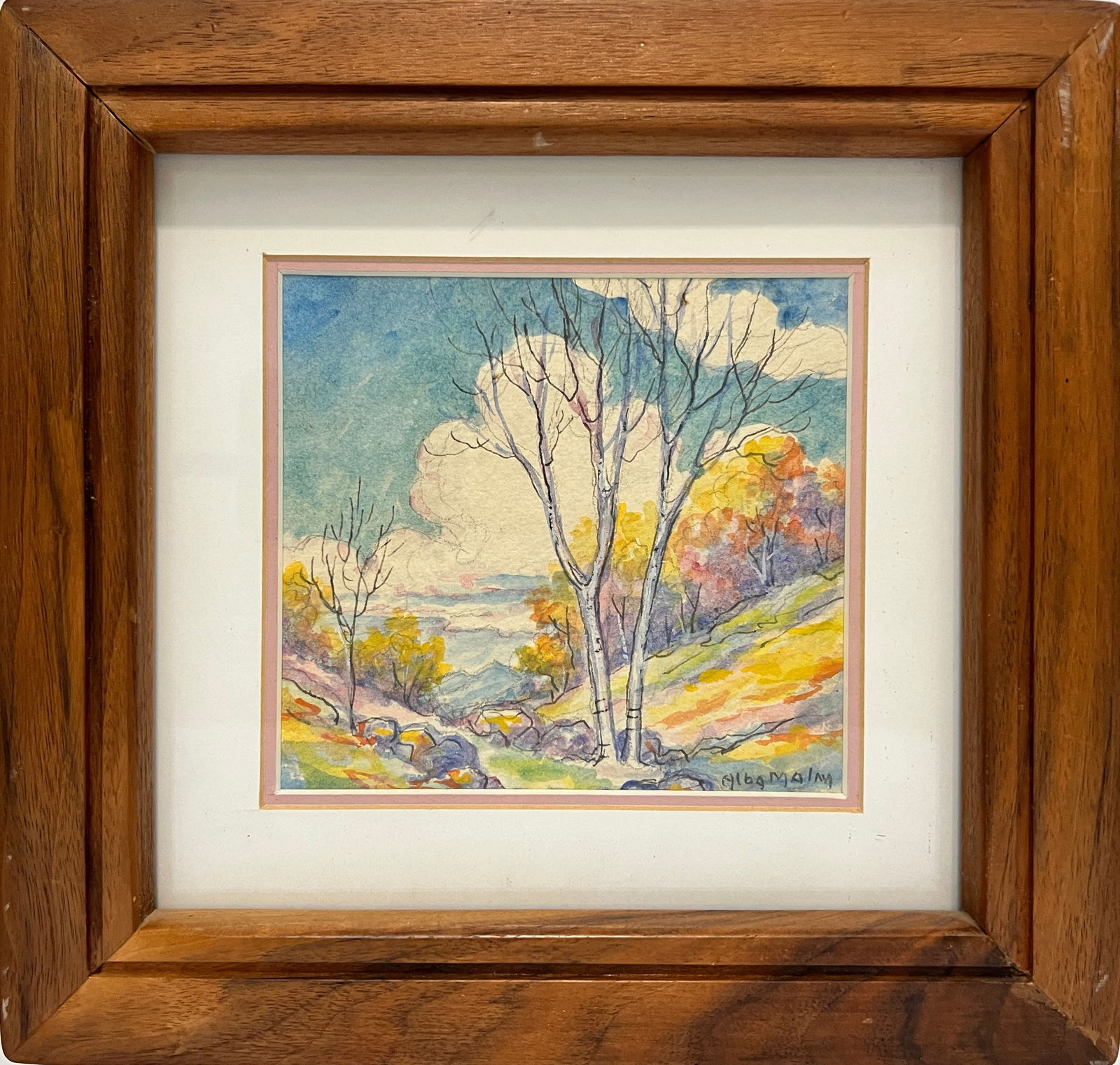 Malm, Alba (1897-1986) untitled early spring, watercolor (1 of 4)
